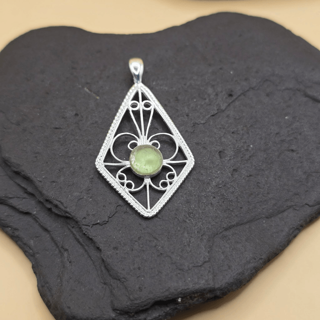 925 Sterling Silver Kite Butterfly Pendant - Scottish Seaglass
