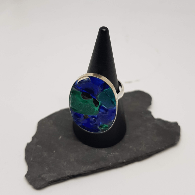 925 Sterling Silver Rock Pool Ring – One of a Kind (Size L/M)