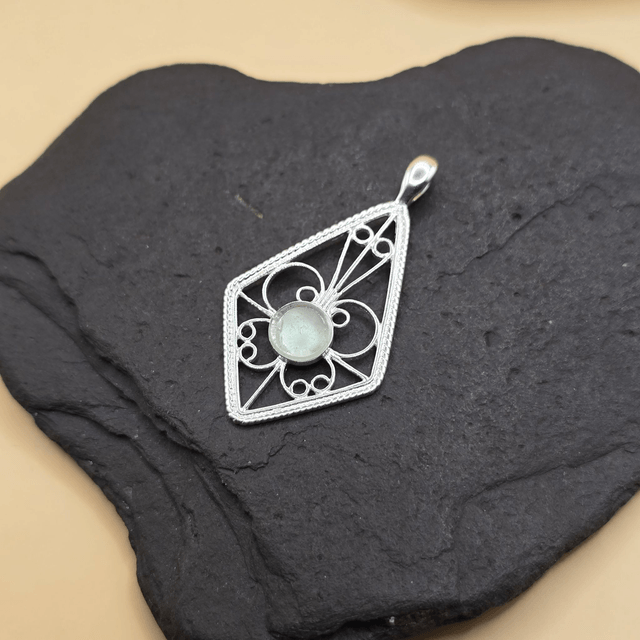 925 Sterling Silver Kite Butterfly Pendant - Scottish Seaglass