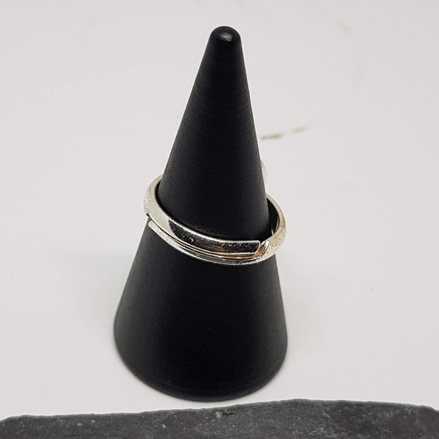 Sale: Sterling Silver Ring with Scottish Seaglass: Yellow Olive